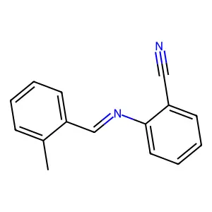 2-{[(E)-(2-methylphenyl)methylidene]amino}benzonitrile structure