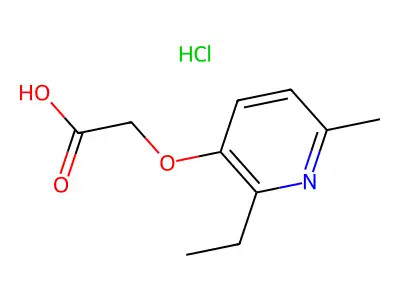 [(2-Ethyl-6-methyl-3-pyridinyl)oxy]acetic acid hydrochloride structure