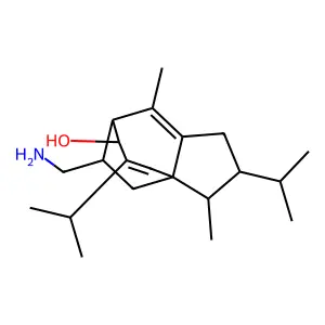 11-Aminomethyl-2,6-dimethyl-3,9-diisopropyltricyclo(5.3.2.0)dodeca-5,9-dien-8-ol structure