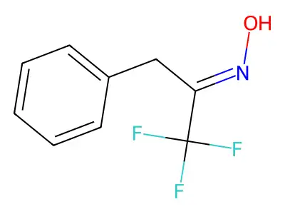 (NE)-N-(1,1,1-trifluoro-3-phenylpropan-2-ylidene)hydroxylamine structure
