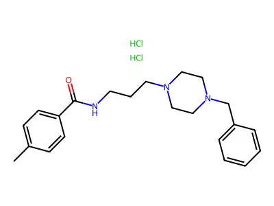 Benzamide, 4-methyl-N-(3-(4-(phenylmethyl)-1-piperazinyl)propyl)-, dihydrochloride, hydrate structure