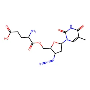 3'-Azido-5'-glutamyl-3'-deoxythymidine structure