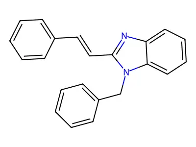 1-benzyl-2-[(E)-2-phenylethenyl]benzimidazole structure