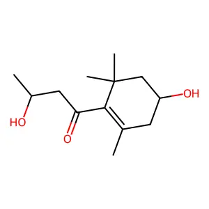 1-Butanone, 3-hydroxy-1-(4-hydroxy-2,6,6-trimethyl-1-cyclohexen-1-yl)- structure