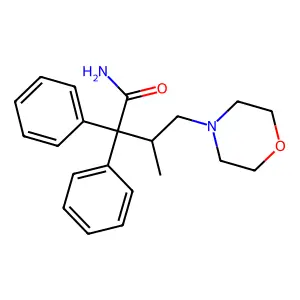 4-Morpholinebutanamide, beta-methyl-alpha,alpha-diphenyl-, (S)- structure