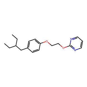 Pyrimidine, 2-(2-(4-(2-ethylbutyl)phenoxy)ethoxy)- structure