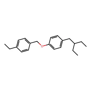 Benzene, 1-ethyl-4-((4-(2-ethylbutyl)phenoxy)methyl)- structure