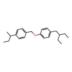 Benzene, 1-(2-ethylbutyl)-4-((4-(1-methylpropyl)phenyl)methoxy)- structure