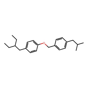 Benzene, 1-(2-ethylbutyl)-4-((4-(2-methylpropyl)phenyl)methoxy)- structure