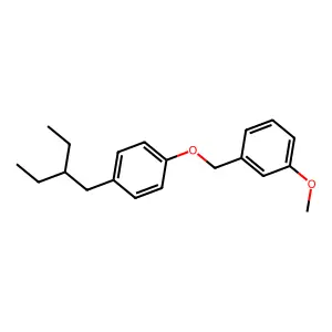 Benzene, 1-((4-(2-ethylbutyl)phenoxy)methyl)-3-methoxy- structure