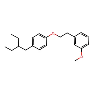 Benzene, 1-(2-(4-(2-ethylbutyl)phenoxy)ethyl)-3-methoxy- structure