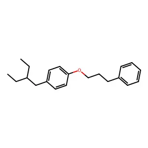 Benzene, 1-(2-ethylbutyl)-4-(3-phenylpropoxy)- structure