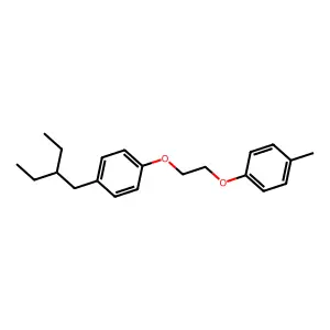 Benzene, 1-(2-ethylbutyl)-4-(2-(4-methylphenoxy)ethoxy)- structure