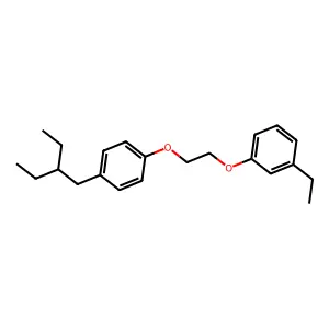 Benzene, 1-ethyl-3-(2-(4-(2-ethylbutyl)phenoxy)ethoxy)- structure