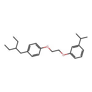 Benzene, 1-(2-(4-(2-ethylbutyl)phenoxy)ethoxy)-3-(1-methylethyl)- structure