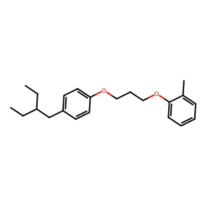 Benzene, 1-(3-(4-(2-ethylbutyl)phenoxy)propoxy)-2-methyl- structure