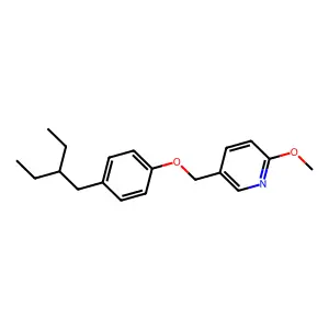 Pyridine, 5-((4-(2-ethylbutyl)phenoxy)methyl)-2-methoxy- structure