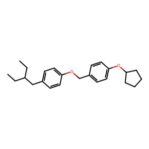 Benzene, 1-(cyclopentyloxy)-4-((4-(2-ethylbutyl)phenoxy)methyl)- structure
