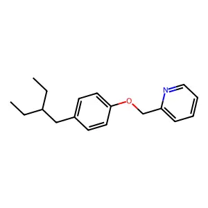 Pyridine, 2-((4-(2-ethylbutyl)phenoxy)methyl)- structure