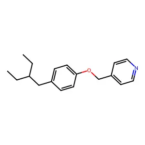 Pyridine, 4-((4-(2-ethylbutyl)phenoxy)methyl)- structure