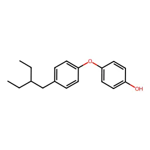 Phenol, 4-(4-(2-ethylbutyl)phenoxy)- structure