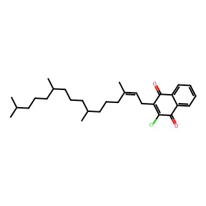 2-Chloro-3-(3,7,11,15-tetramethyl-2-hexadecen-1-yl)-1,4-naphthalenedione structure
