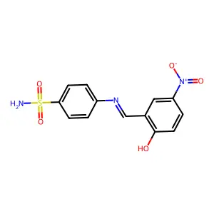 Benzenesulfonamide, 4-(2-hydroxy-5-nitrobenzylidenamino)- structure