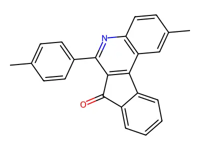 7H-Indeno(2,1-c)quinolin-7-one, 2-methyl-6-(4-methylphenyl)- structure
