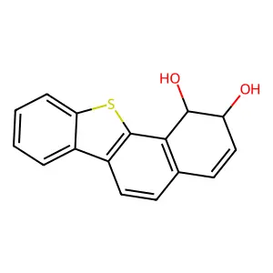 1,2-Dihydroxy-1,2-dihydrobenzo(b)naphtho(2,1-d)thiophene structure