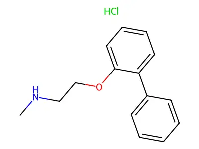 Ethanamine, 2-((1,1'-biphenyl)-2-yloxy)-N-methyl-, hydrochloride structure