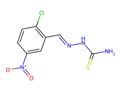 [(2-Chloro-5-nitrophenyl)methylideneamino]thiourea structure