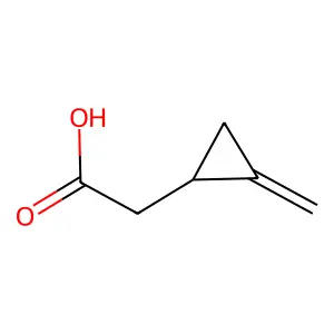 (S)-2-亚甲基环丙烷乙酸 structure
