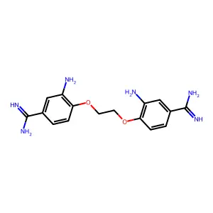 4,4'-(1,2-Ethanediylbis(oxy))bis(3-aminobenzenecarboximidamide) structure