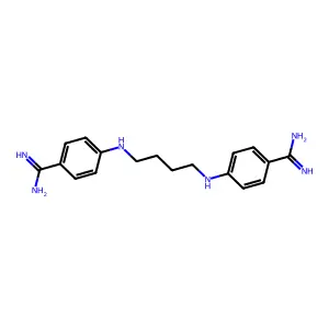 4-[4-(4-Carbamimidoylanilino)butylamino]benzenecarboximidamide structure
