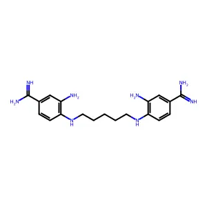 4,4'-(1,5-Pentanediyldiimino)bis(3-aminobenzenecarboximidamide) structure