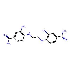 4,4'-(1,2-Ethanediyldiimino)bis(3-aminobenzenecarboximidamide) structure