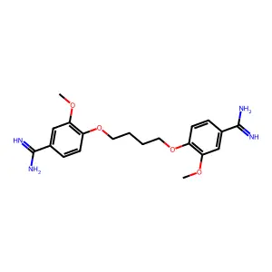 4,4'-(1,4-Butanediylbis(oxy))bis(3-methoxybenzenecarboximidamide) structure
