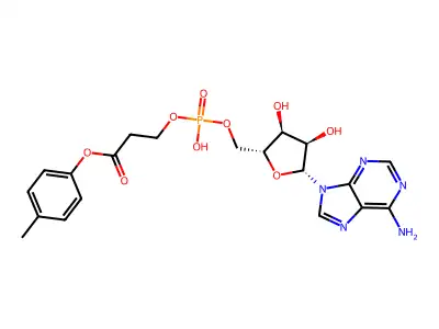 4-甲苯氧羰基-2-乙基腺苷一磷酸 structure