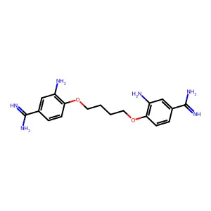 4,4'-(1,4-Butanediylbis(oxy))bis(3-aminobenzenecarboximidamide) structure
