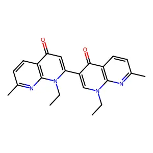 1-Ethyl-1,4 dihydro-7-methyl-4-oxo-1,8-naphthyridine dimer structure