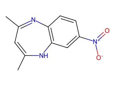 1H-1,5-Benzodiazepine, 2,4-dimethyl-7-nitro- structure