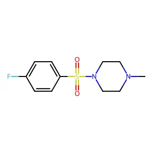 1-((4-Fluorophenyl)sulfonyl)-4-methylpiperazine structure