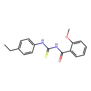 N-(4-ethylphenyl)-N'-(2-methoxybenzoyl)thiourea structure