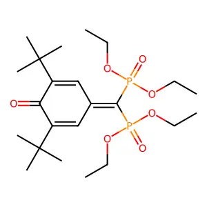 4-[Bis(diethoxyphosphoryl)methylidene]-2,6-ditert-butylcyclohexa-2,5-dien-1-one structure