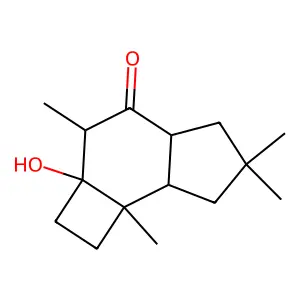 4H-Cyclobut(e)inden-4-one, decahydro-2a-hydroxy-3,6,6,7b-tetramethyl-, (2aR-(2aalpha,3alpha,4abeta,7abeta,7balpha))- structure
