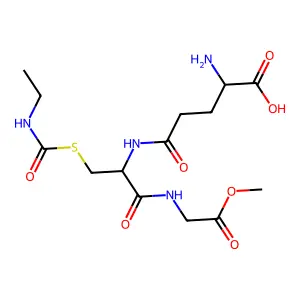 Glycine, N-(S-((ethylamino)carbonyl)-N-L-gamma-glutamyl-L-cysteinyl)-, 1-methyl ester structure