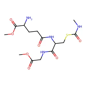 Glycine, N-(N-L-gamma-glutamyl-S-((methylamino)carbonyl)-L-cysteinyl)-, dimethyl ester structure