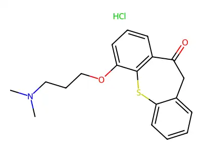 Dibenzo(b,f)thiepin-10(11H)-one, 6-(3-(dimethylamino)propoxy)-, hydrochloride structure