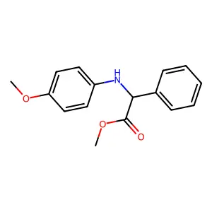 Methyl (4-methoxyanilino)(phenyl)acetate structure