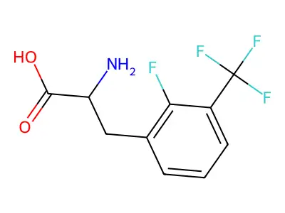 2-amino-3-[2-fluoro-3-(trifluoromethyl)phenyl]propanoic Acid structure